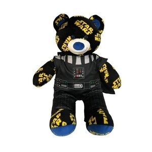 BUILD A BEAR Darth Vader Star Wars Logo Teddy Plush doll 17”
